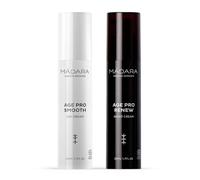 MÁDARA Age Pro Day & Night Skincare Bundle - Crème de jour lissante & Crème de nuit régénérante (2 x 50 ml) - Routine anti-âge à l'acide hyaluronique et aux peptides pour les peaux matures