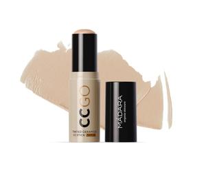 MÁDARA CC GO - Bâton de fond de teint 3 en 1 en céramique teintée - CC SPF30#35 True Beige - Correction des couleurs - Protection solaire minérale - Couvre les rougeurs et les taches