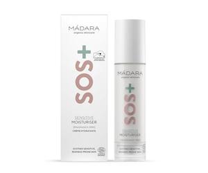 MÁDARA Organic Skincare | Hydratant SOS+ SENSITIVE, 50 ml - Hydratant Quotidien Léger Pour Les Peaux Sensibles Sujettes Aux Rougeurs, Prouvé Dermatologiquement Pour Calmer Les Rougeurs