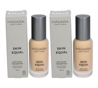 Mádara Skin Equal Fond De Teint Éclat Spf15 #50 Golden Sand Crème 2x30 ml