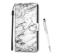 MadBee Coque Compatible avec Huawei Honor X9 4G / X9 5G / X30 / Magic4 Lite, Imprimé Coloré Motif Portefeuille Housse en Cuir synthétique avec Support et Cartes Compartiments (Marbre A)