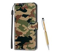 MadBee Coque Compatible avec iPhone 11 Pro Max 6,5 Pouces, Imprimé Coloré Motif Portefeuille Housse en Cuir synthétique avec Support et Cartes Compartiments pour iPhone 11 Pro Max (Camouflage)