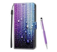 MadBee Coque Compatible avec iPhone 14 Pro Max (6,7 Pulgadas), Imprimé Coloré Motif Portefeuille Housse en Cuir synthétique avec Support et Cartes Compartiments pour iPhone 14 Pro Max (Goutte D'eau A)