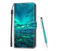 MadBee Coque Compatible avec iPhone XS Max 6,5 Pouces, Imprimé Coloré Motif Portefeuille Housse en Cuir synthétique avec Support et Cartes Compartiments pour iPhone XS Max (Aurore)
