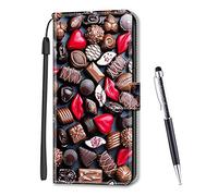MadBee Coque Compatible avec iPhone XS Max 6,5 Pouces, Imprimé Coloré Motif Portefeuille Housse en Cuir synthétique avec Support et Cartes Compartiments pour iPhone XS Max (Chocolat)