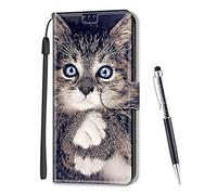 MadBee Coque Compatible avec Nokia G60 5G, Imprimé Coloré Motif Portefeuille Housse en Cuir synthétique avec Support et Cartes Compartiments pour Nokia G60 5G (Chat A)