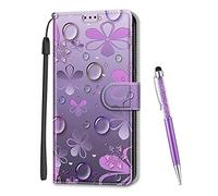 MadBee Coque Compatible avec Oppo A57S / A57 2022 / A77 5G / Realme V23, Imprimé Coloré Motif Portefeuille Housse en Cuir synthétique avec Support et Cartes Compartiments (Goutte d'eau B)