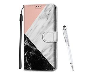 MadBee Coque Compatible avec Xiaomi Mi 12T / Xiaomi 12T Pro/Redmi K50 Ultra, Imprimé Coloré Motif Portefeuille Housse en Cuir synthétique avec Support et Cartes Compartiments (Marbre B)