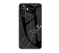 MadBee Coque pour Huawei P30 Pro [avec Film de Protection écran],Coque avec Revêtement Arrière en Verre Trempé avec Motif Marbre + TPU Silicone Souple Anti Choc Case Cover (Marbre#4)