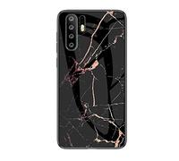 MadBee Coque pour Huawei P30 Pro [avec Film de Protection écran],Coque avec Revêtement Arrière en Verre Trempé avec Motif Marbre + TPU Silicone Souple Anti Choc Case Cover (Marbre#5)