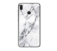 MadBee Coque pour Huawei Y9 2019 / Enjoy 9 Plus [avec Film de Protection écran],Coque avec Revêtement Arrière en Verre Trempé avec Motif Marbre + TPU Silicone Souple Anti Choc Case Cover (Marbre#1)