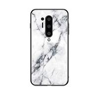 MadBee Coque pour OnePlus 8 Pro [avec Film de Protection écran],Coque avec Revêtement Arrière en Verre Trempé avec Motif Marbre + TPU Silicone Souple Anti Choc Case Cover (Marbre 1)