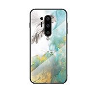 MadBee Coque pour OnePlus 8 Pro [avec Film de Protection écran],Coque avec Revêtement Arrière en Verre Trempé avec Motif Marbre + TPU Silicone Souple Anti Choc Case Cover (Marbre 2)