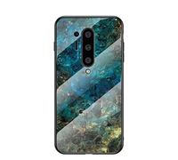 MadBee Coque pour OnePlus 8 Pro [avec Film de Protection écran],Coque avec Revêtement Arrière en Verre Trempé avec Motif Marbre + TPU Silicone Souple Anti Choc Case Cover (Marbre 3)
