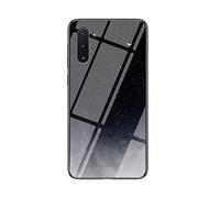 MadBee Coque pour Samsung Galaxy Note 10 [avec Film de Protection écran],Coque avec Revêtement Arrière en Verre Trempé avec Motif Ciel étoilé+ TPU Silicone Souple Case Cover (Ciel étoilé Noir)