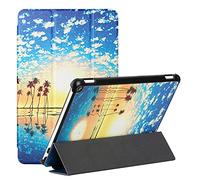 MadBee Tablet Coque pour All-New Amazon Fire HD 10/HD 10 Plus (11th Gen, 2021), PU Cuir Flip Housse Étui Support Coque de Tablet, Léger Housse Tablette Cover [Sommeil/Réveil Automatique] (Mer)