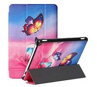 MadBee Tablet Coque pour All-New Amazon Fire HD 10/HD 10 Plus (11th Gen, 2021), PU Cuir Flip Housse Étui Support Coque de Tablet, Léger Housse Tablette Cover [Sommeil/Réveil Automatique] (Papillon)