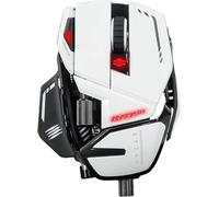 MADCATZ RAT 8+ Souris Gamer Filaire USB - Souris Ergonomique 11 Boutons Programmables - Capteur Optique Pixart3389 16000 DPI - Repose Poignet Réglable - Blanche