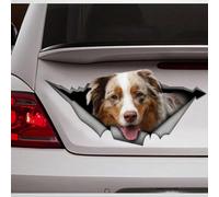 Madcolitote Autocollants 3D en vinyle pour fenêtre de voiture Motif berger australien 25,4 cm