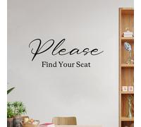 Madcolitote Autocollants muraux amovibles en vinyle avec citations classiques « Please Find Your Seat » pour chambre à coucher, salon, salle de jeux, bureau 55,9 cm