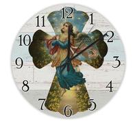 Madcolitote Grande horloge murale chrétienne avec verset de la Bible, fonctionne à piles, 25,4 cm, horloge murale silencieuse, facile à lire, impression d'écritures, décoration d'intérieur pour salon