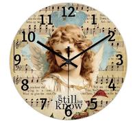 Madcolitote Grande horloge murale de 38,1 cm avec verset de la Bible - Fonctionnement à piles - Inscription « Be still and know » - Facile à lire - Décoration d'intérieur pour la maison, la cuisine