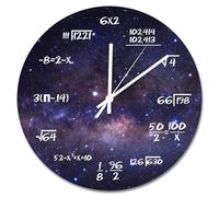 Madcolitote Horloge murale amusante avec équations et notations mathématiques en bois de 38,1 cm - Décoration d'intérieur pour chambre à coucher, salon, cuisine, école, bureau