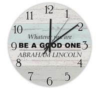 Madcolitote Horloge murale artistique avec citation religieuse de 38,1 cm Horloge murale à piles Whatever You Are Be A Good One Jésus Verse de la Bible Décoration de salon Cadeau pour homme, femme