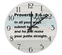 Madcolitote Horloge murale avec verset de la Bible de Jésus de 30,5 cm - Fonctionne avec piles dans toutes vos façons - Horloge silencieuse et facile à lire - Décoration d'intérieur pour cuisine
