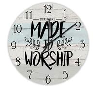 Madcolitote Horloge murale avec verset de la Bible - Fonctionne avec piles - 30,5 cm - Sans tic-tac - Facile à lire - Décoration d'intérieur pour chambre à coucher, salon, cuisine, école, salle de