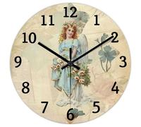 Madcolitote Horloge murale chrétienne en bois avec verset de la Bible, fonctionne à piles, 38,1 cm, sans tic-tac, facile à lire, décoration d'intérieur pour cuisine, chambre, salon, salle de classe