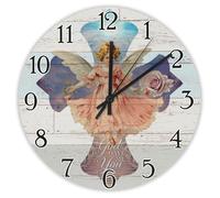 Madcolitote Horloge murale de 38,1 cm avec verset de la Bible - Grande horloge murale en bois - Fonctionne avec piles - Citation de Dieu m'a donné vous Jésus - Cadeau religieux chrétien - Cadeau de