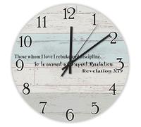 Madcolitote Horloge murale religieuse de 38,1 cm, fonctionne à piles, sans tic-tac Dear Friends since God Jésus, verset biblique, décoration pour bureau, maison, mariage, anniversaire, pendaison de