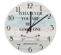 Madcolitote Horloge murale ronde décorative religieuse 38,1 cm Whatever You Are Be A Good One Bible Verse chrétienne pour bureau, décoration d'intérieur, cadeau d'anniversaire ou de pendaison de