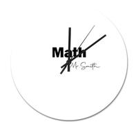 Madcolitote Horloge murale vintage de 38,1 cm avec plancher en bois patiné - Horloges murales rondes mathématiques - Équations et notations mathématiques - Décoration à la retraite pour salon, chambre