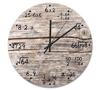 Madcolitote Horloge murale vintage en bois avec équations mathématiques amusantes, fonctionne avec piles, 38,1 cm, décoration silencieuse pour chambre à coucher, salon, bureau