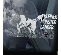 Madcolitote Kleiner Münsterländer on Board Autocollant pour fenêtre de voiture Petit Munsterlander Vorstehhund Autocollant en vinyle découpé, autocollant amusant pour pare-chocs, cadeau pour animal