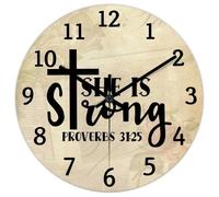 Madcolitote Verse de la Bible - Horloge murale chrétienne de 38,1 cm - Fonctionne avec piles - Proverbes forts - 31 à 25 - Facile à lire - Décoration d'intérieur pour salon, cuisine, chambre à coucher