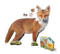 Madd Capp 884001 Puzzle Shapepuzzle Junior - Puzzle Contour Renard - 100 pièces XL - pour Adultes et Enfants à partir de 5 Ans