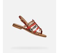 Geox Femme D Maddalusiac B Sandales Plates, Brique Or Rose, 39.5 EU