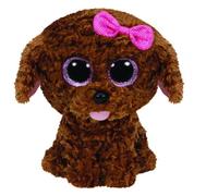 Maddie - Chien brun avec noeud, 15cm