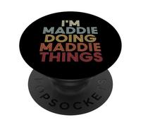 Maddie Name Maddie Personalized Name First Given PopSockets PopGrip Adhésif