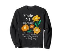 Made 21 Years Ago Tournesol 21 Ans Femmes 21e Anniversaire Sweatshirt