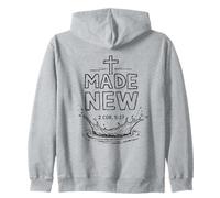 Made and New 2 cor 5 17 Symbole de baptême chrétien Sweat à Capuche