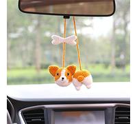 MADE BY BUNNY Lapin Adorable Corgi à suspendre à la voiture, breloques en forme de chiot mignon, accessoires à suspendre pour rétroviseur, ornements cadeaux pour les amoureux, breloque de sac,