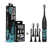 Made by Dentists Sonic X Brosse à dents électrique - Brosse à dents sonique rechargeable pour enfants, élimination de la plaque dentaire, 2 modes de vitesse, minuterie de 2 minutes, 6 têtes de brosse