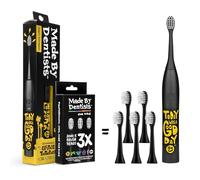 Made by Dentists Sonic X Brosse à dents électrique - Rechargeable, 8 fois plus de plaque dentaire, 2 modes de vitesse, minuterie de 2 minutes, 6 têtes de brosse incluses, Today was A Good Day Edition