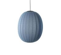 Made By Hand Knit-Wit Suspension Haute/Ovale Ø65 Pierre Bleue LED