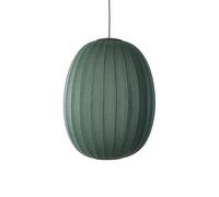 Made By Hand Knit-Wit Suspension Haute/Ovale Ø65 Tweed Vert LED