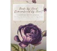 Made by Hand, Remembered by Heart | Personalized Recipe Journal for Family Traditions: 7x10 Recipe Keeper with Two-Page Spreads | Capture Beloved Dishes & Create a Kitchen Keepsake